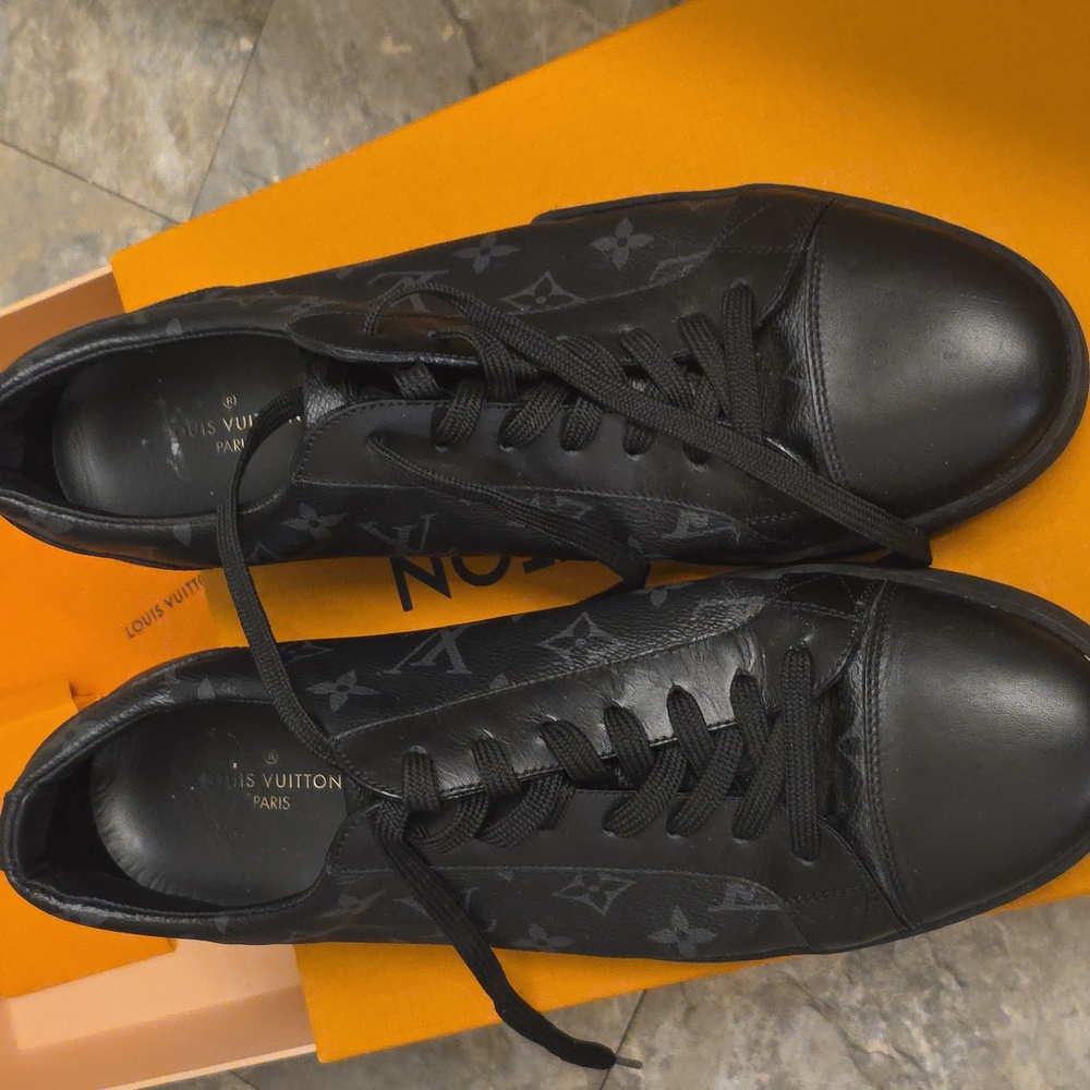 Louis Vuitton Black Leather Sneakers - Picture 2 of 2